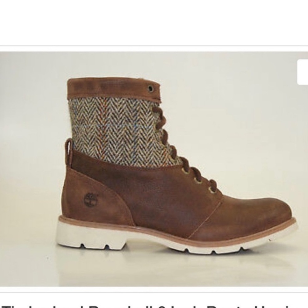 Timberland Women's Brown and Tweed Ankle Boots | Bramhall 6-in Harris Tweed